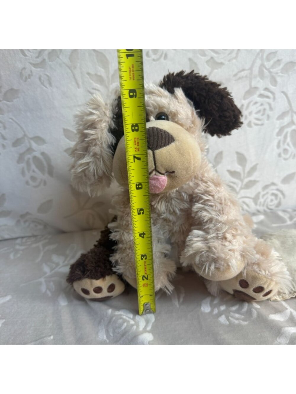 Aroma Home Dog Plush Snuggable Hotties Brown Tan Puppy Stuffed Animal Textured - Picture 8 of 8